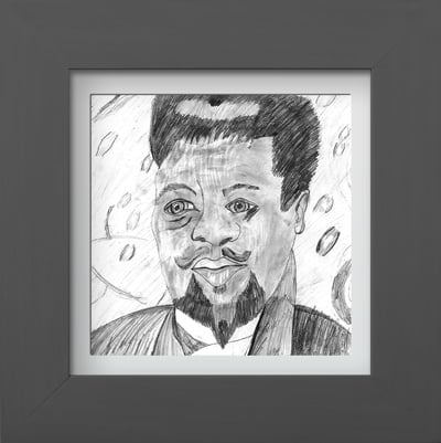Interaction-landing-animated (demo) 6 Globe art - portret black & white