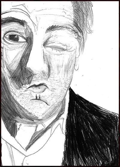 Interaction-landing-animated (demo) 22 Globe art - portret black & white